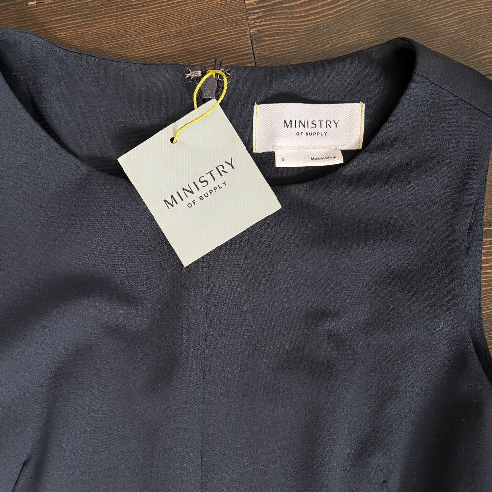 Ministry of Supply Navy Sheath Dress, New With Tags (NWT), Size 4